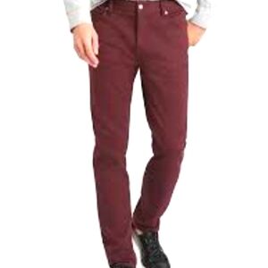 Banana Republic Slim traveler pant for Men size 33X30 mulberry wine 🍷